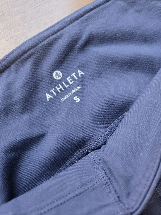 Athleta Navy Capri Leggings Small High Rise Athletic Yoga Workout Cropped Active - Picture 5 of 5